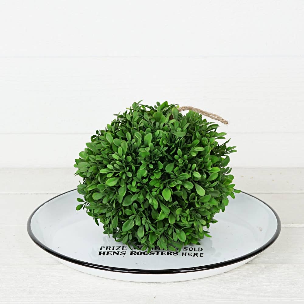 31783-8in Ball with loop-Evergreen Boxwood