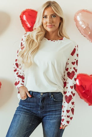 Heart sleeve top