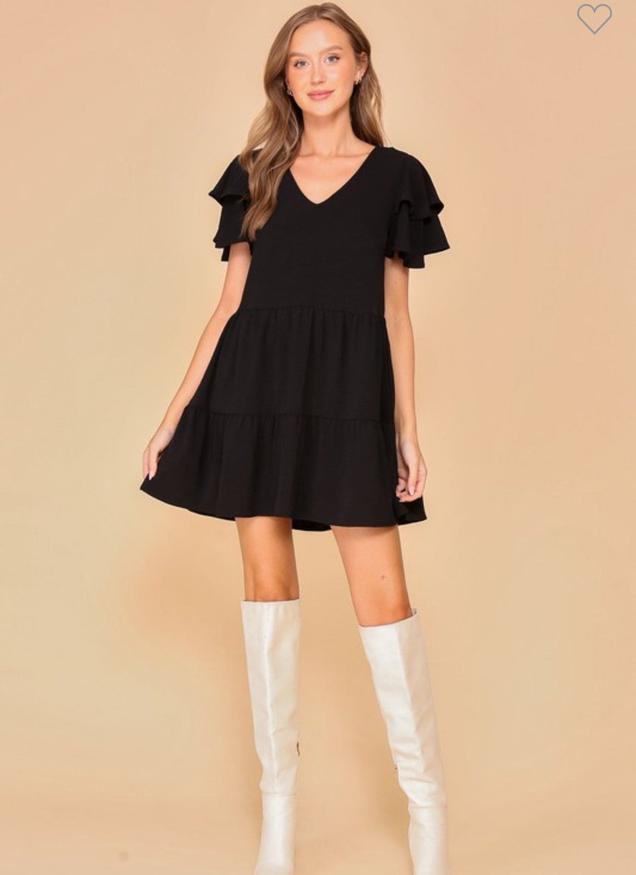 Flowy ruffle tiered airflow Flowy dress