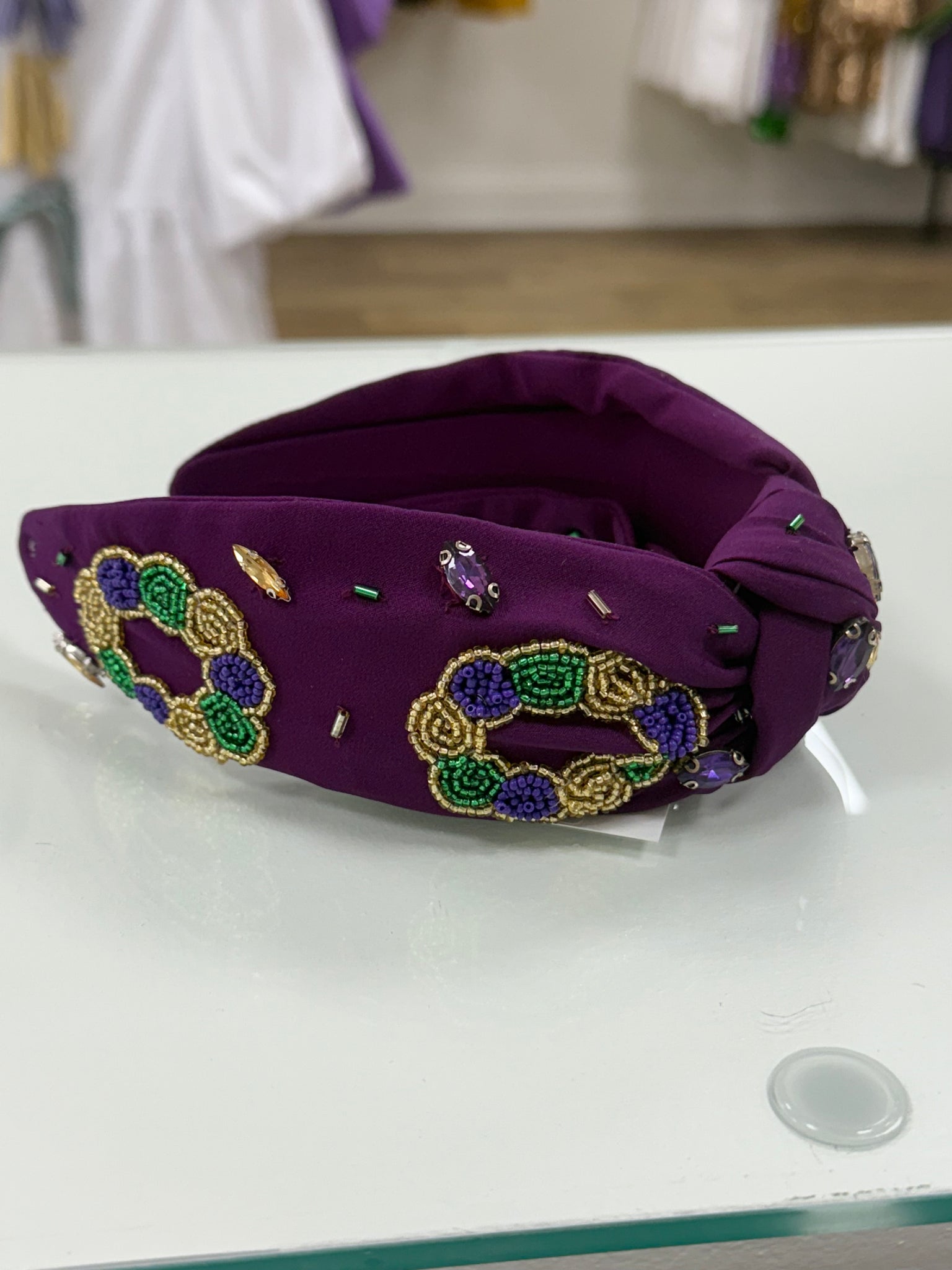 King cake purple headbands