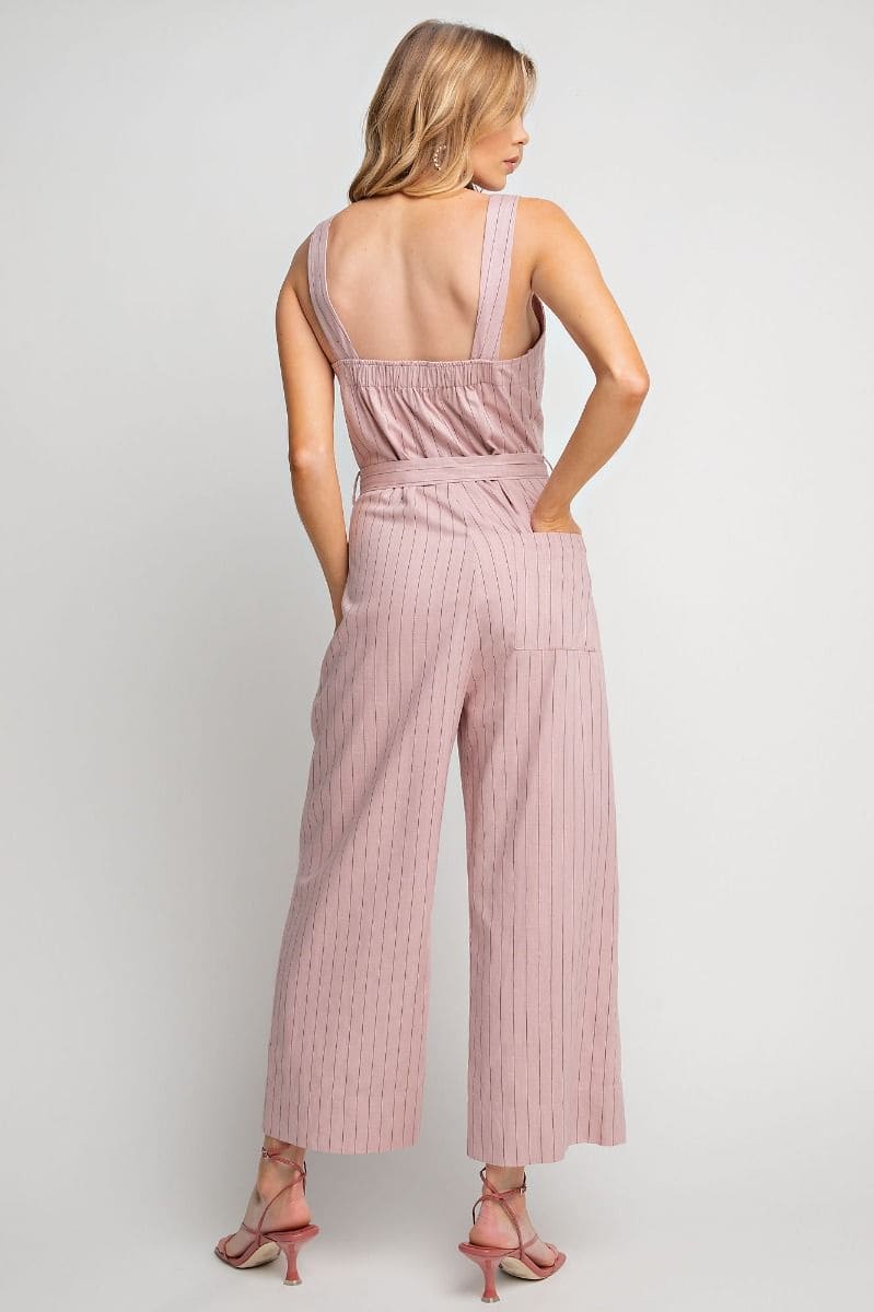 Rose stripe jumpsuit