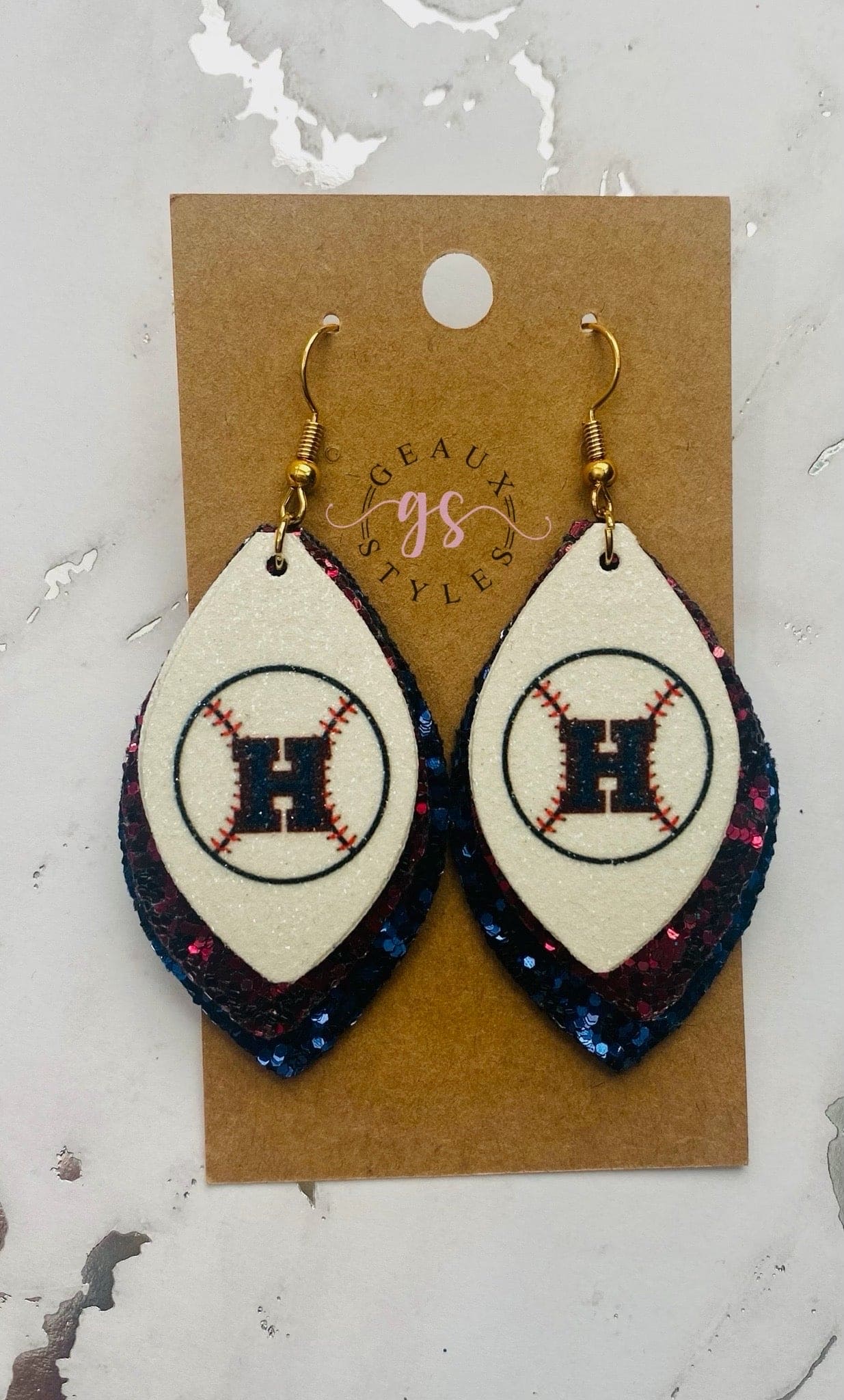 Baseball earrings