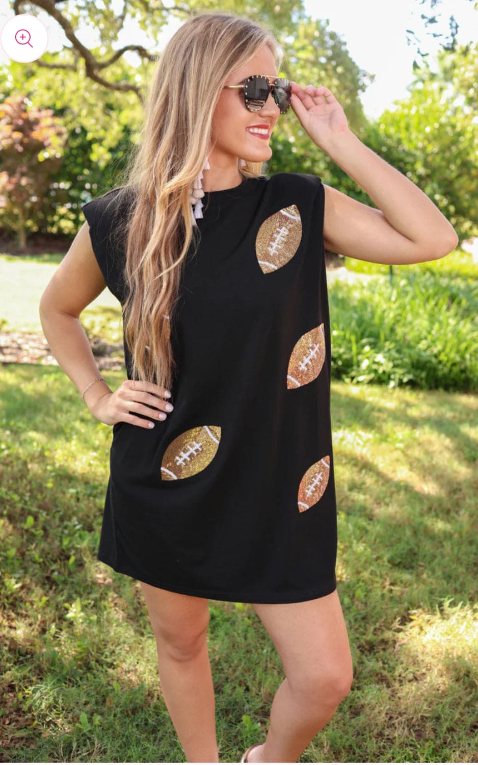 Black and gold footballs dress