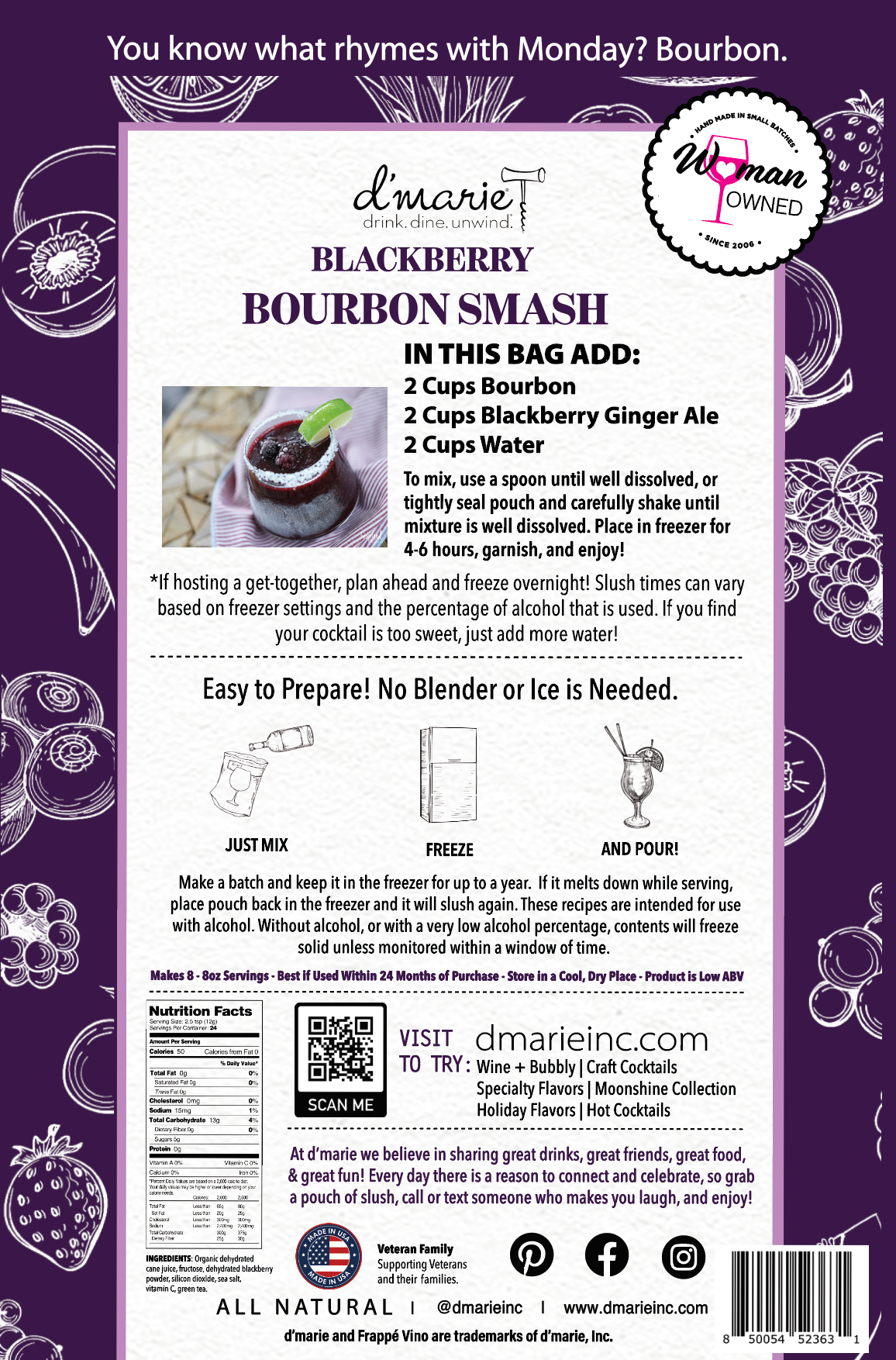 D'Marie Blackberry Bourbon Smash