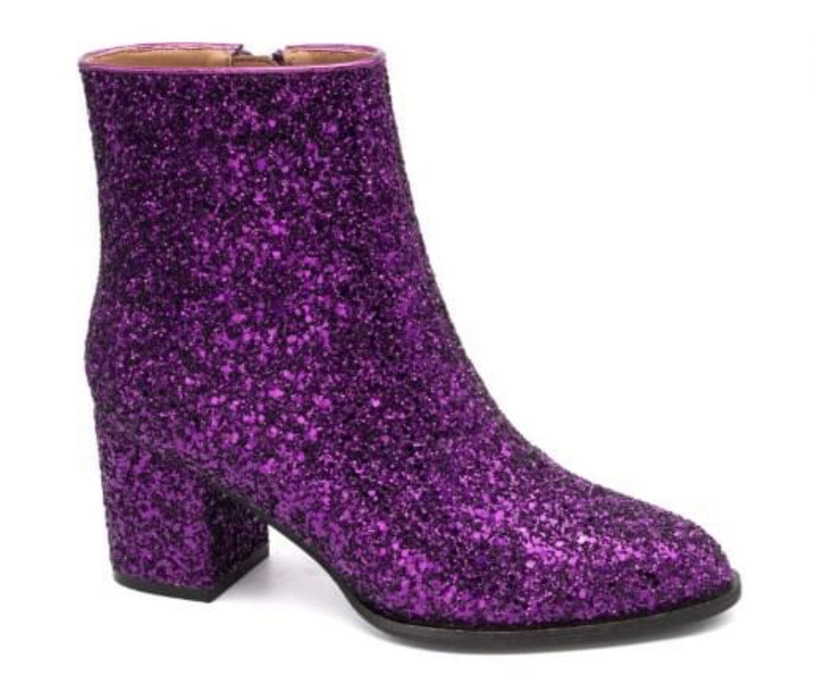 Corkys Razzle purple glitter boots