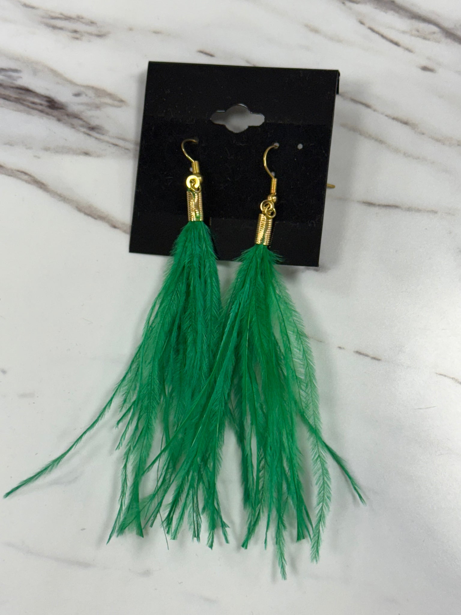 Light feather earrings