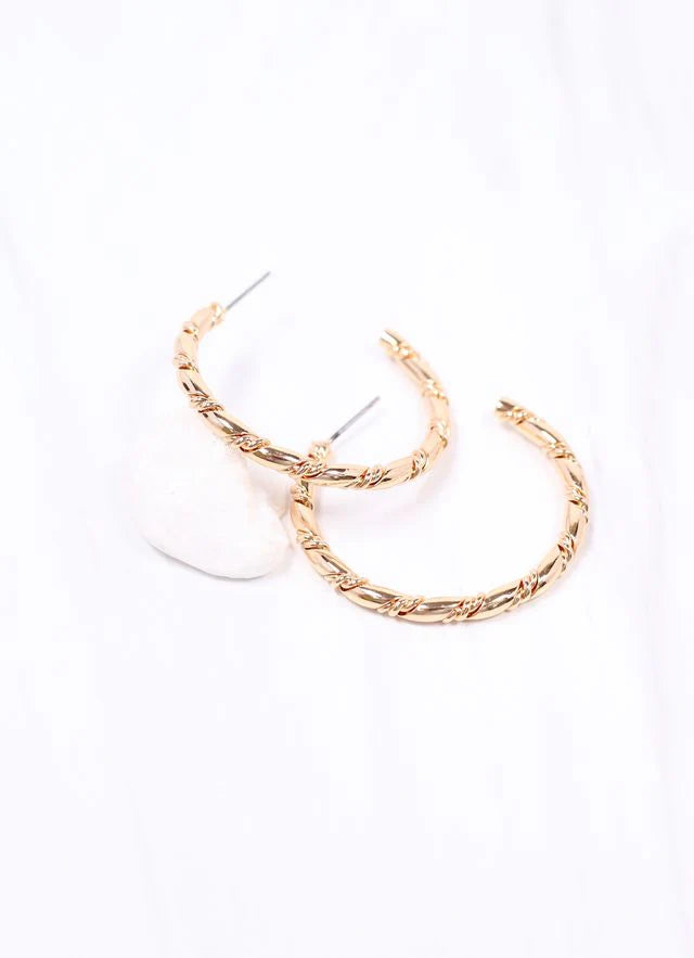 Caroline Hill Mette Twisted Hoop Earrings