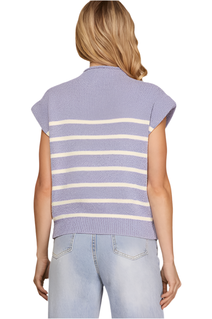 Lavender stripe sweater