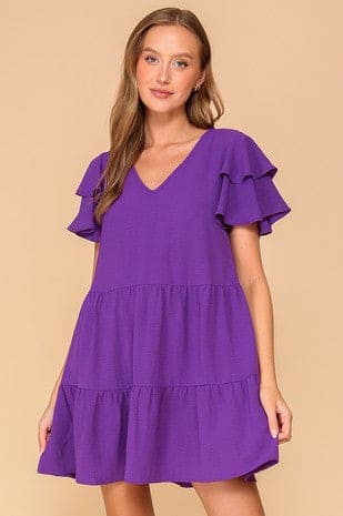 Flowy ruffle tiered airflow Flowy dress