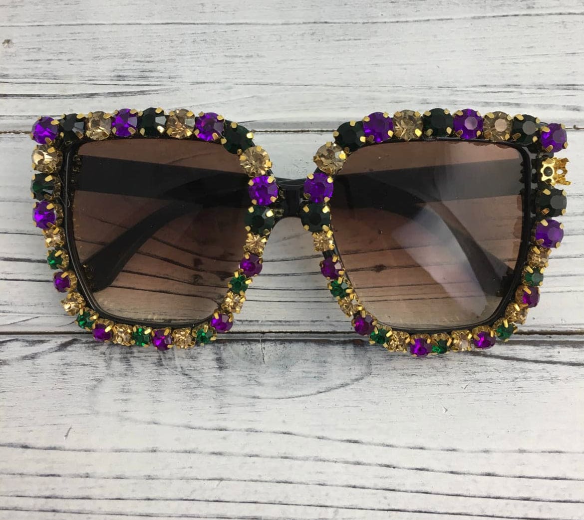 Mardi Gras Rhinestone sunglasses