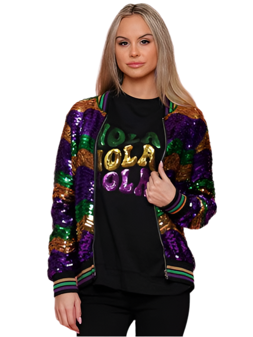 Mardi Gras sequin jacket