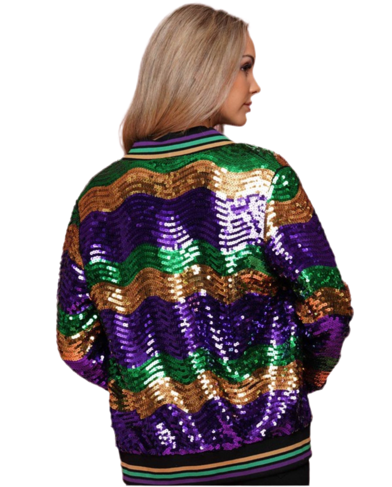 Mardi Gras sequin jacket