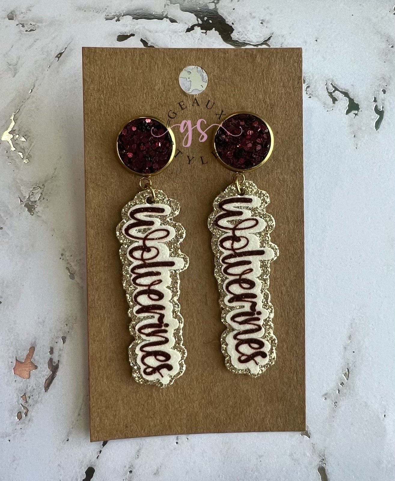 School spirit earrings