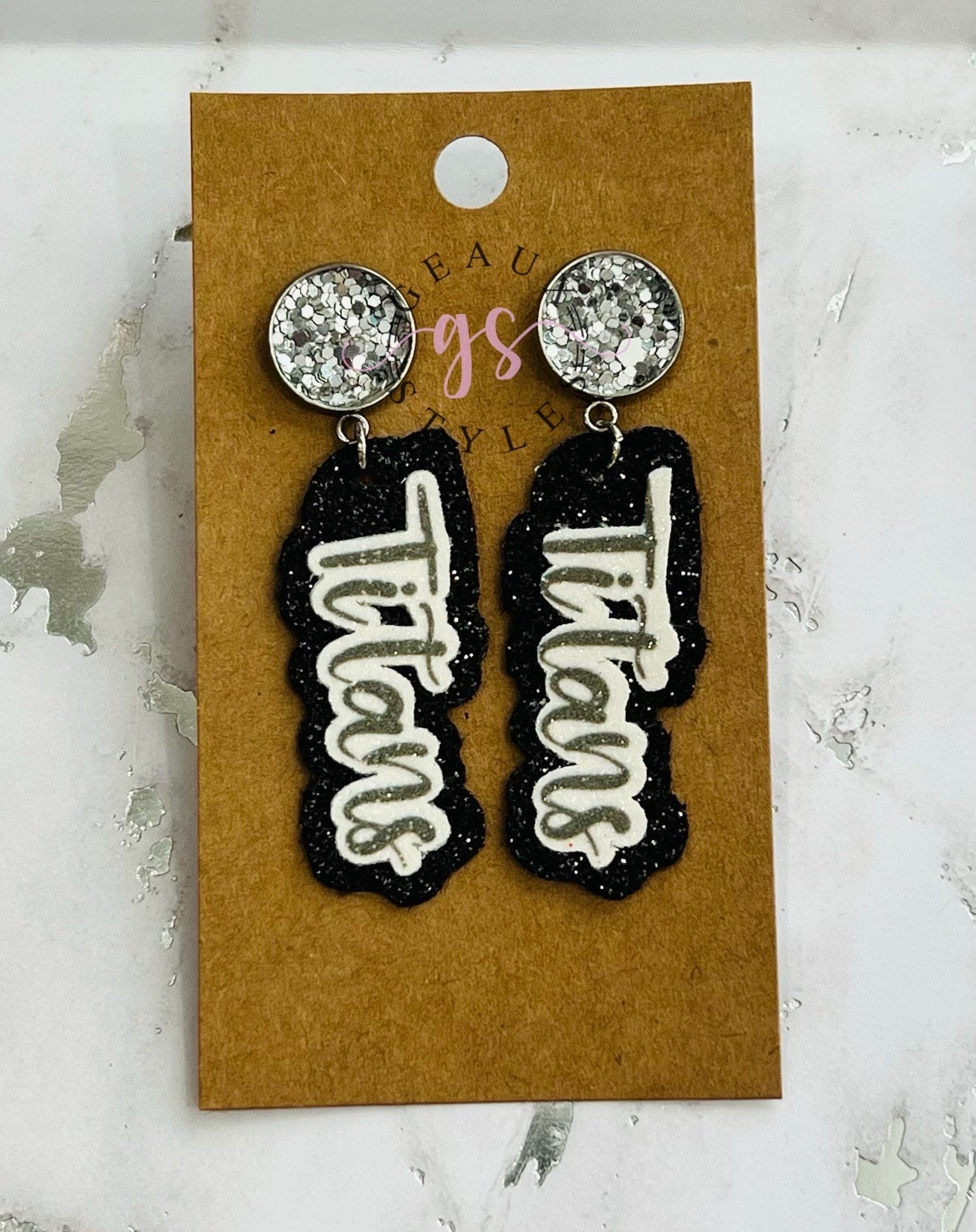 School spirit earrings Titans