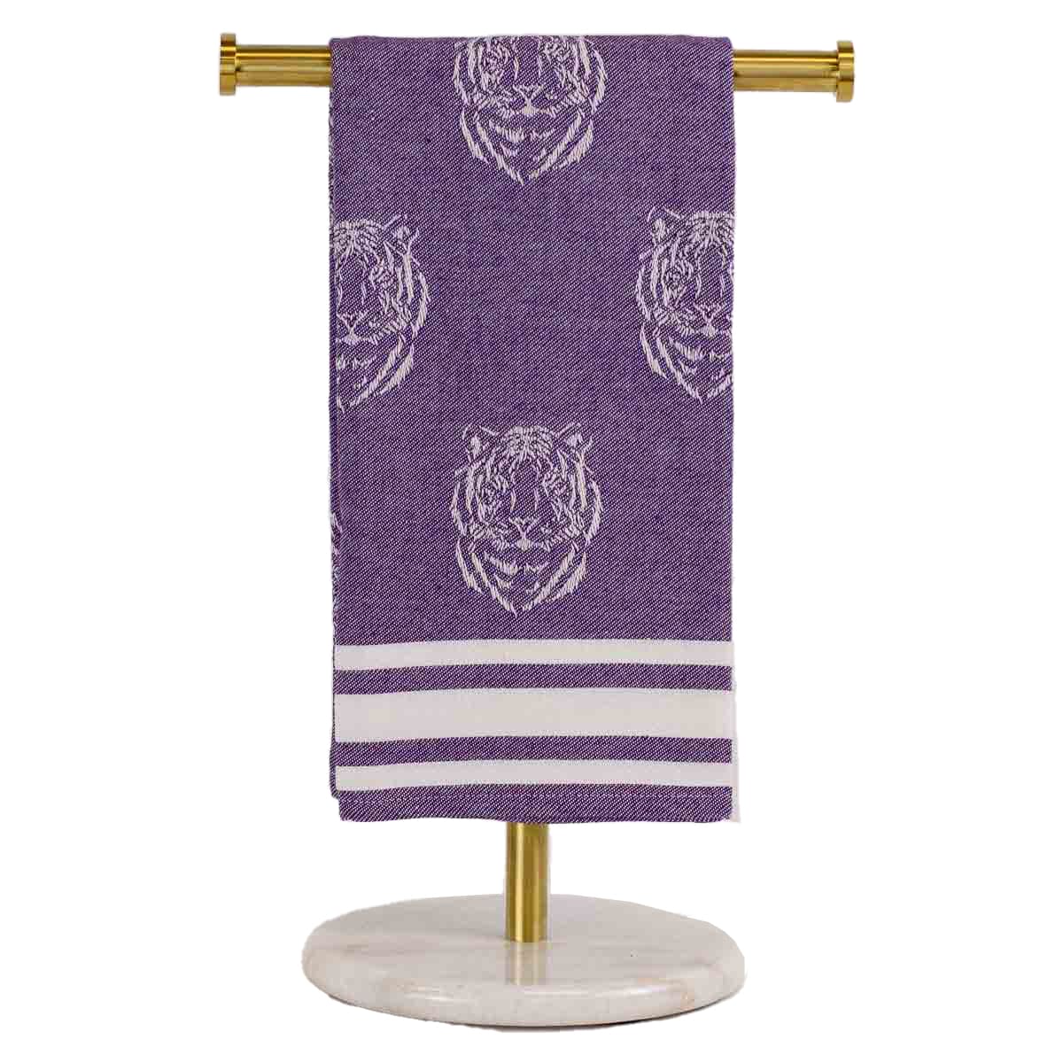 Tiger towels Purple tiger head