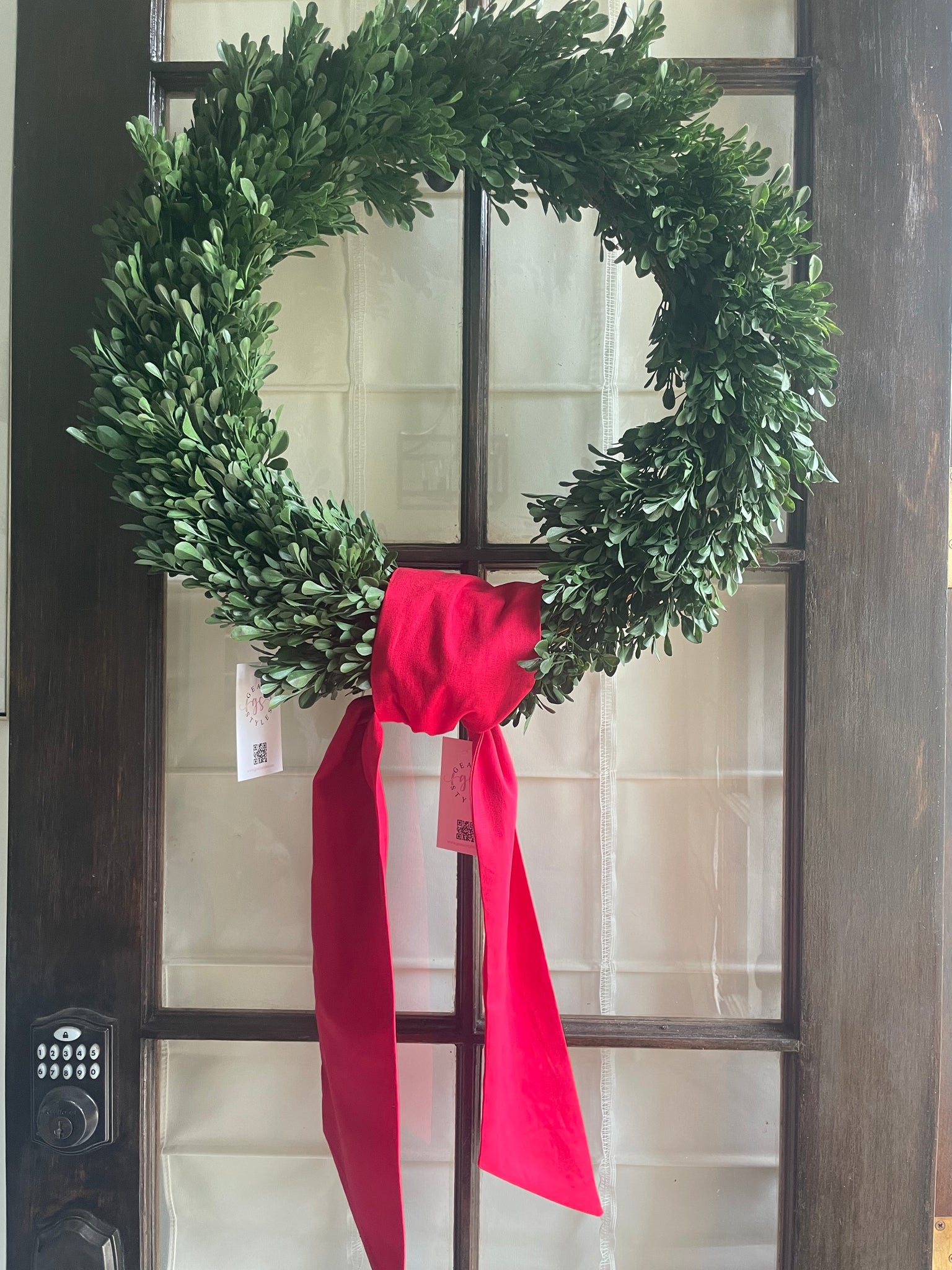 Wreath sashes Crimson red 54"