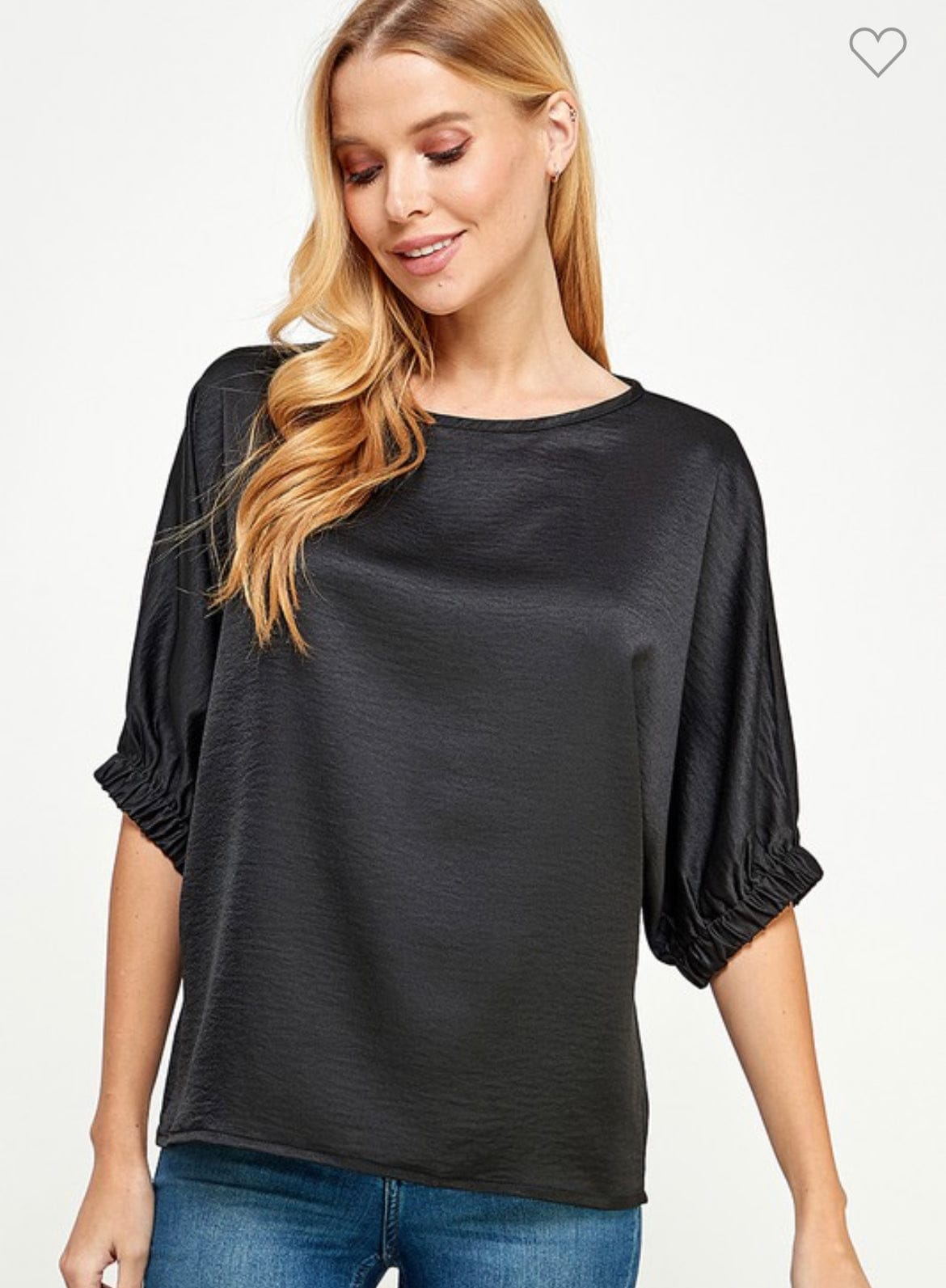 Black satin top Geaux Styles