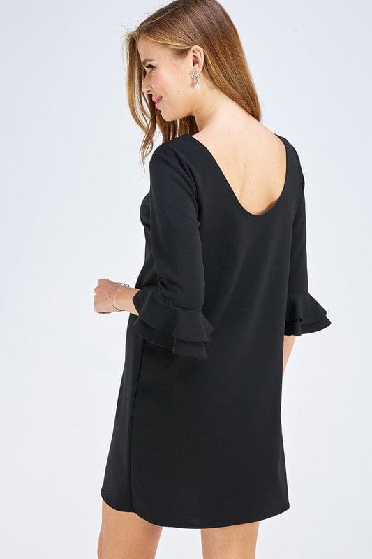 Black solid scoop dress Geaux Styles