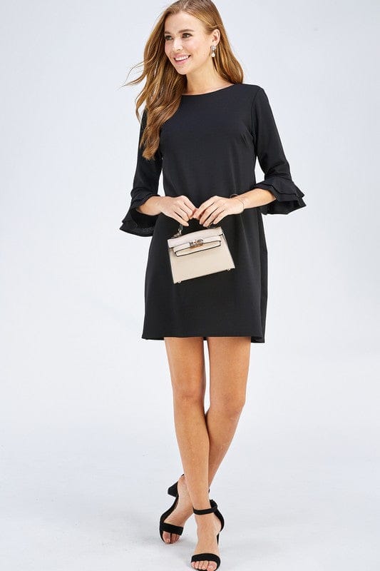 Black solid scoop dress Geaux Styles