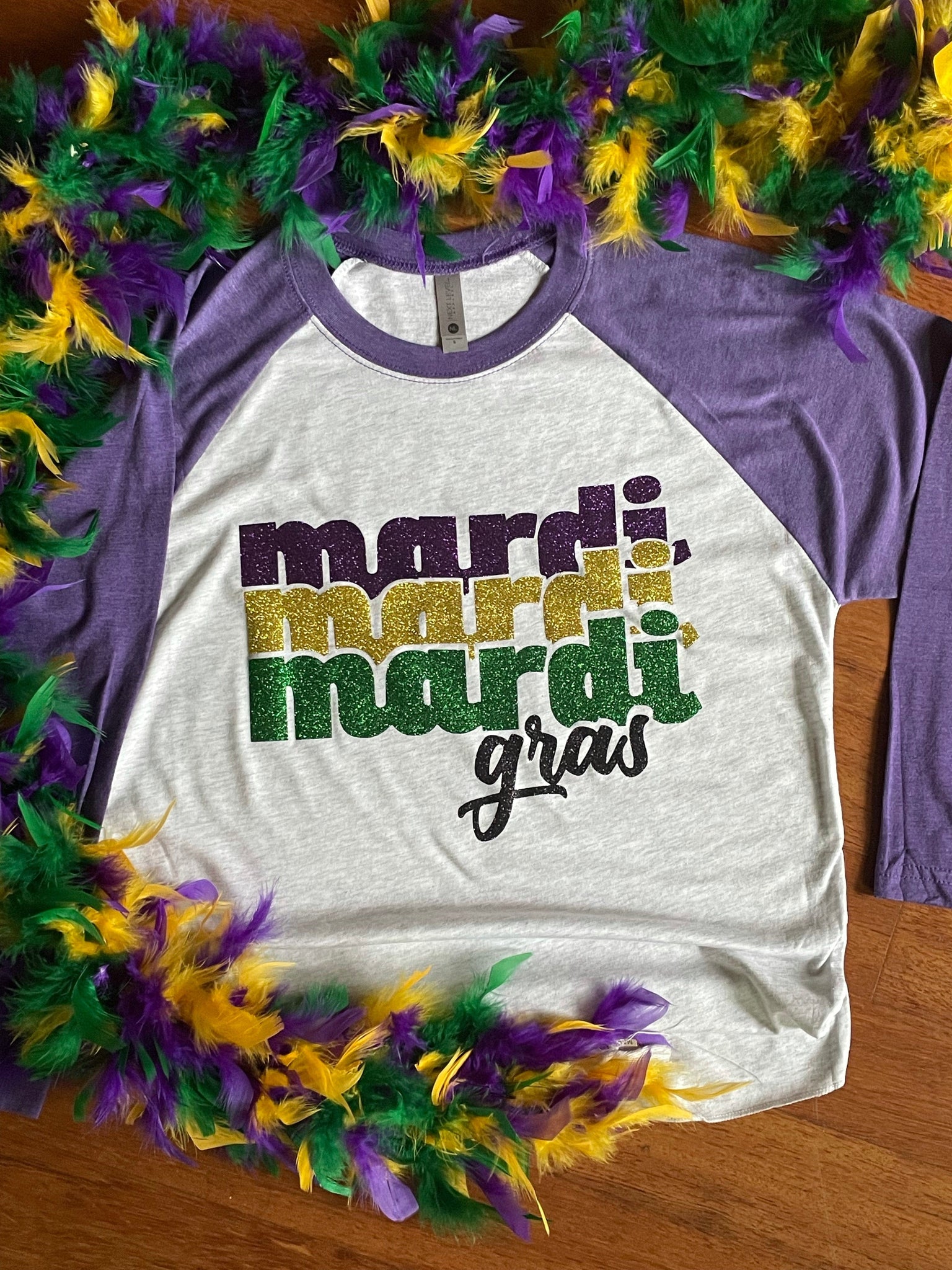 Mardi Gras raglan Geaux Styles