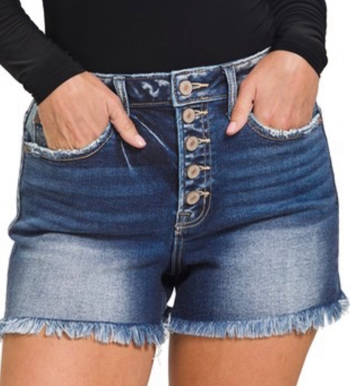 Raw edge jean shorts Geaux Styles