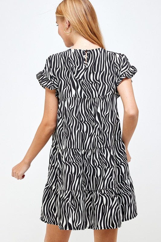 Tiered Zebra Print Dress Geaux Styles