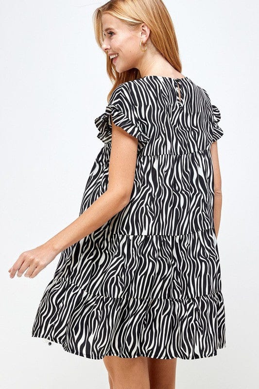 Tiered Zebra Print Dress Geaux Styles