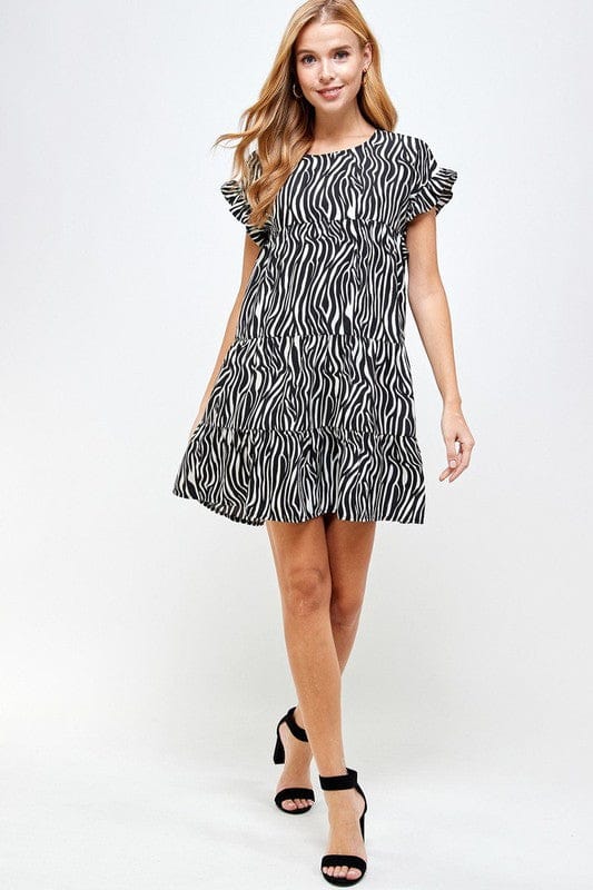 Tiered Zebra Print Dress Geaux Styles