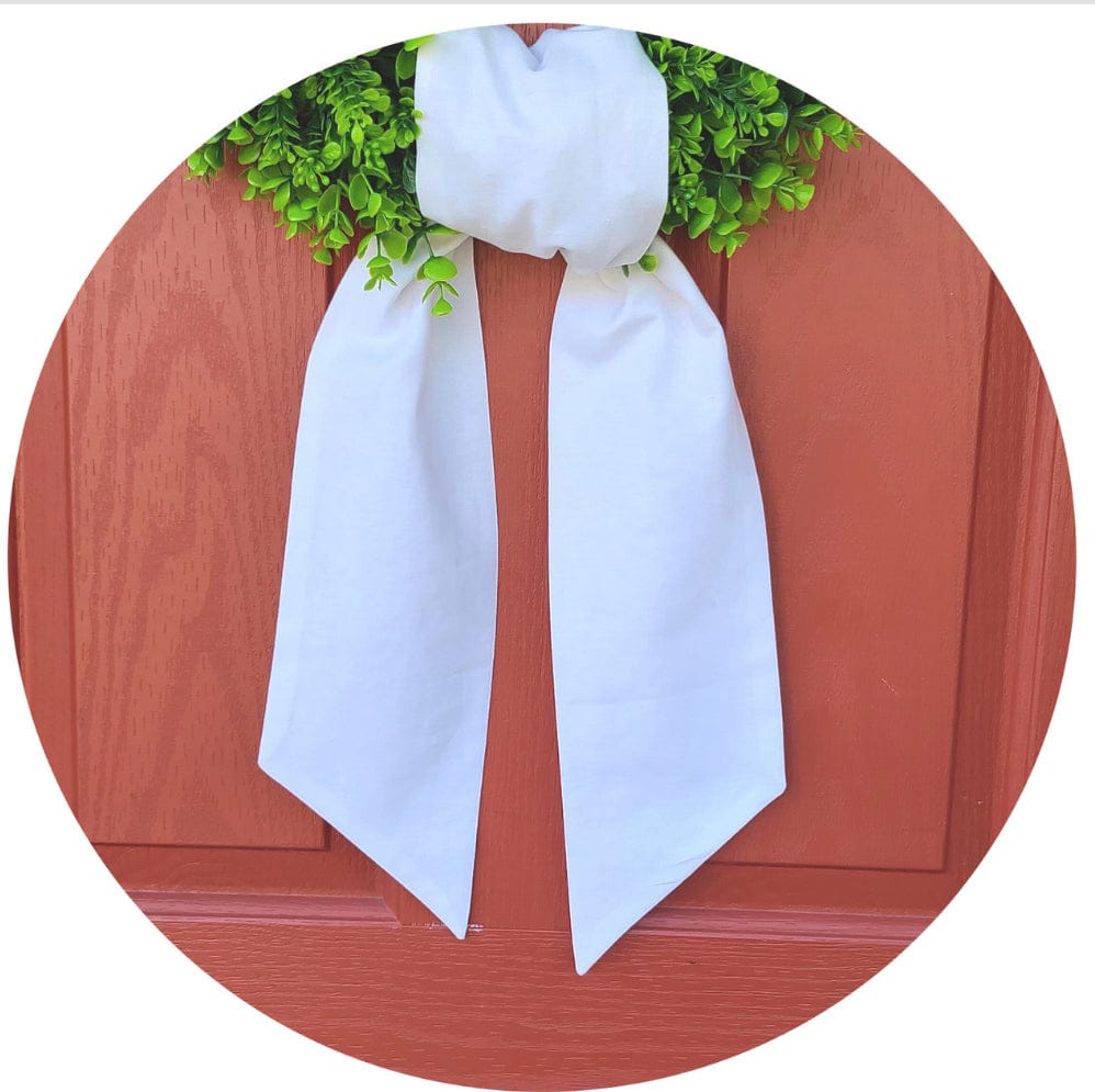 Wreath sashes White 54"